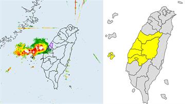 氣象署發布7縣市大雨特報 「台中、彰化」防大雷雨