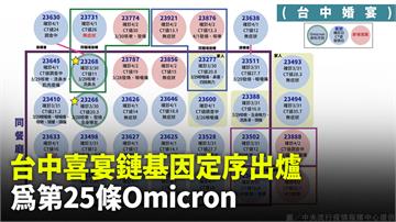 台中婚宴基因序列出爐 第25條Omicron全新...