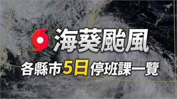 不斷更新／海葵重創！全台5日停班課一覽表