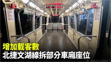 增加載客數！北捷文湖線拆除部分車廂座位 可多載2...