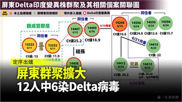 屏東群聚12人「6人感染Delta病毒」 陳時中...