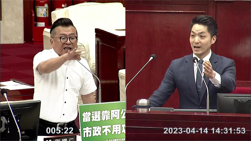 台北市長蔣萬安接受民進黨市議員劉耀仁質詢。圖／台視新聞