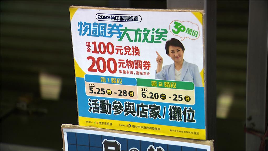 台中物調券引發不少爭議。圖／台視新聞