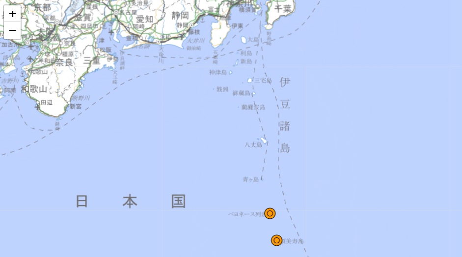 日本伊豆群島海水變白，日本氣象廳示警，海底火山恐噴發。圖／翻攝自日本氣象廳官網