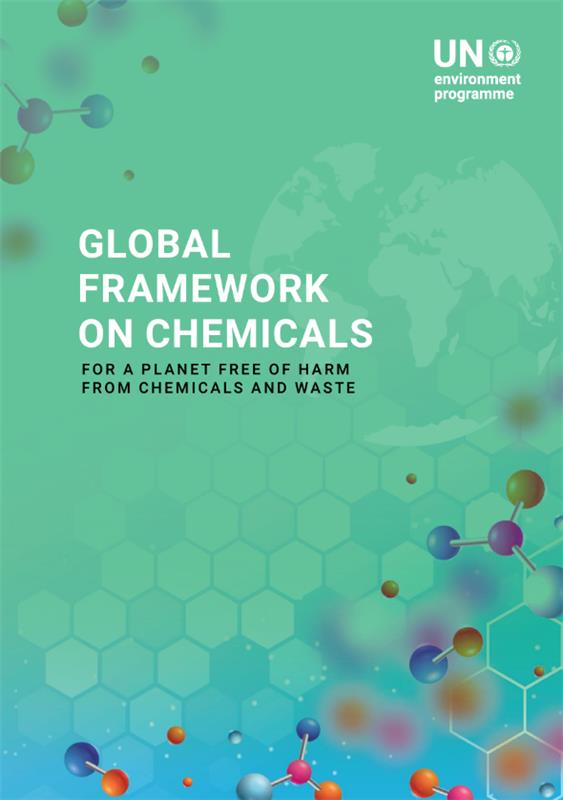 Cover of brochure on Global Framework on Chemicals