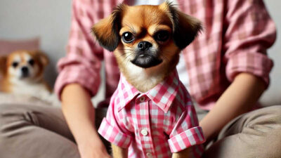 Perrito se indigna porque no le gustó su outfit