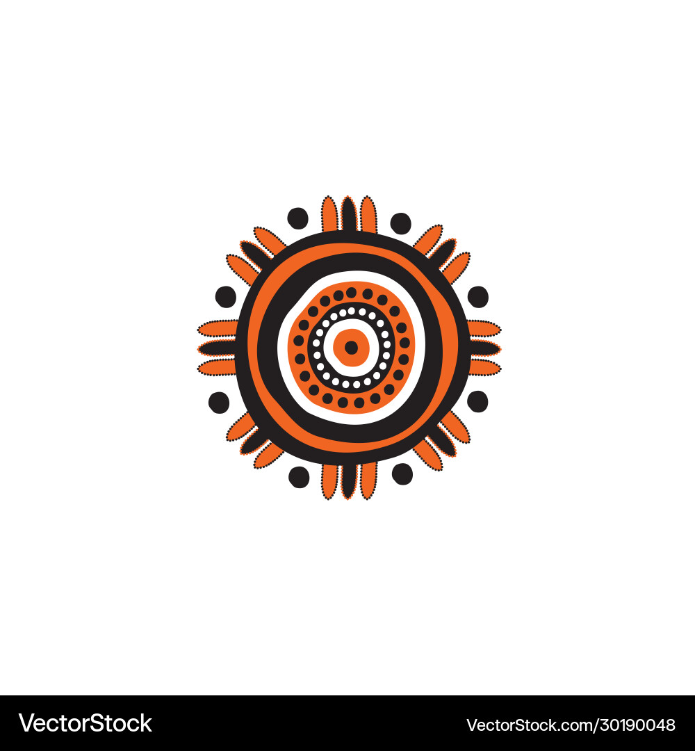 Aboriginal art logo design vector image