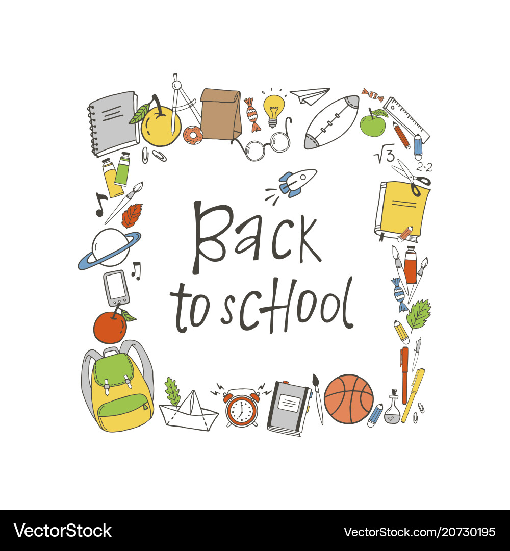 Back to school theme vector image