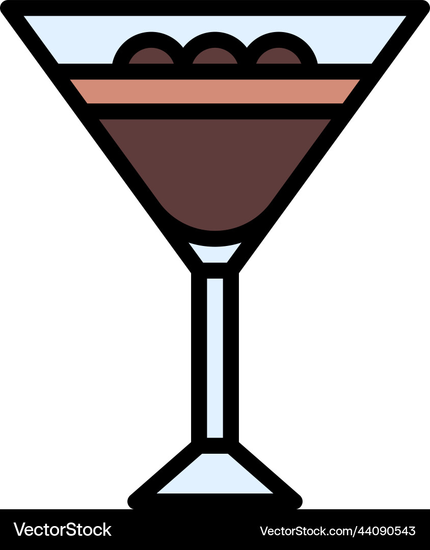 Espresso martini cocktail icon alcoholic mixed vector image