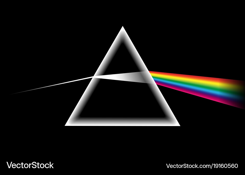 Rainbow light prism vector image