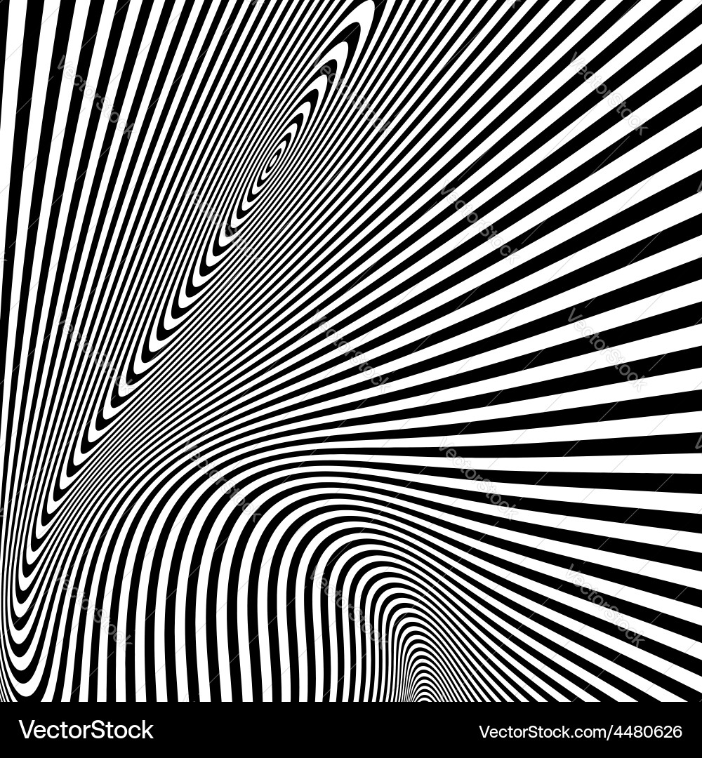 Pattern with optical black and white vector image