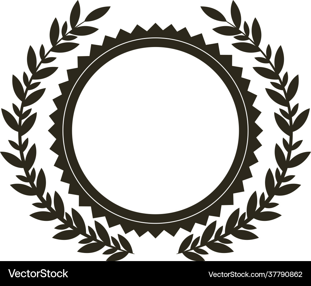 Round label template vector image