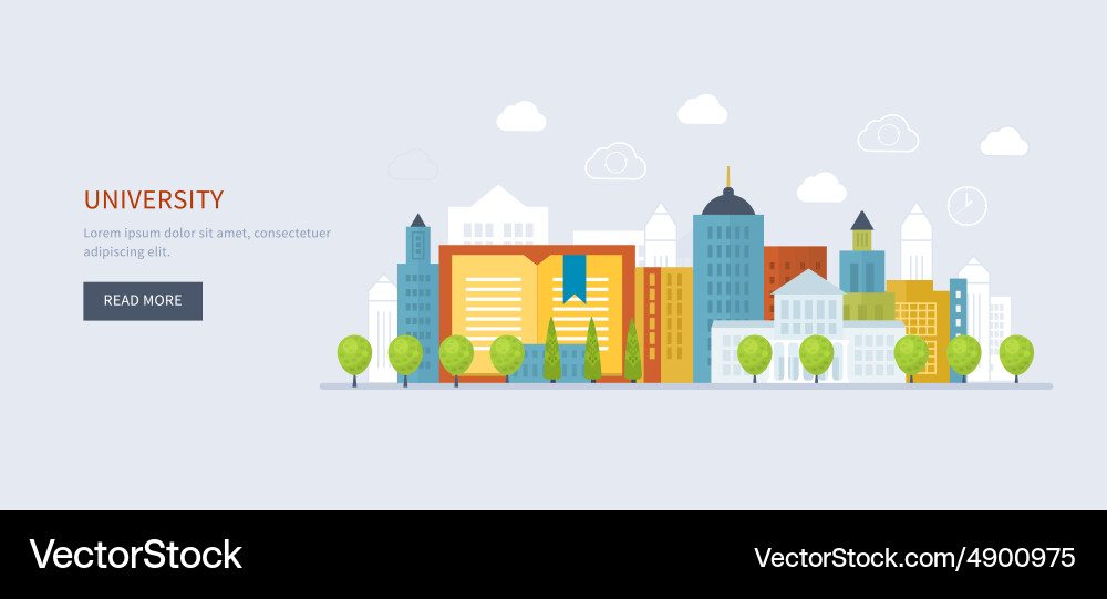 School and university building icon urban vector image