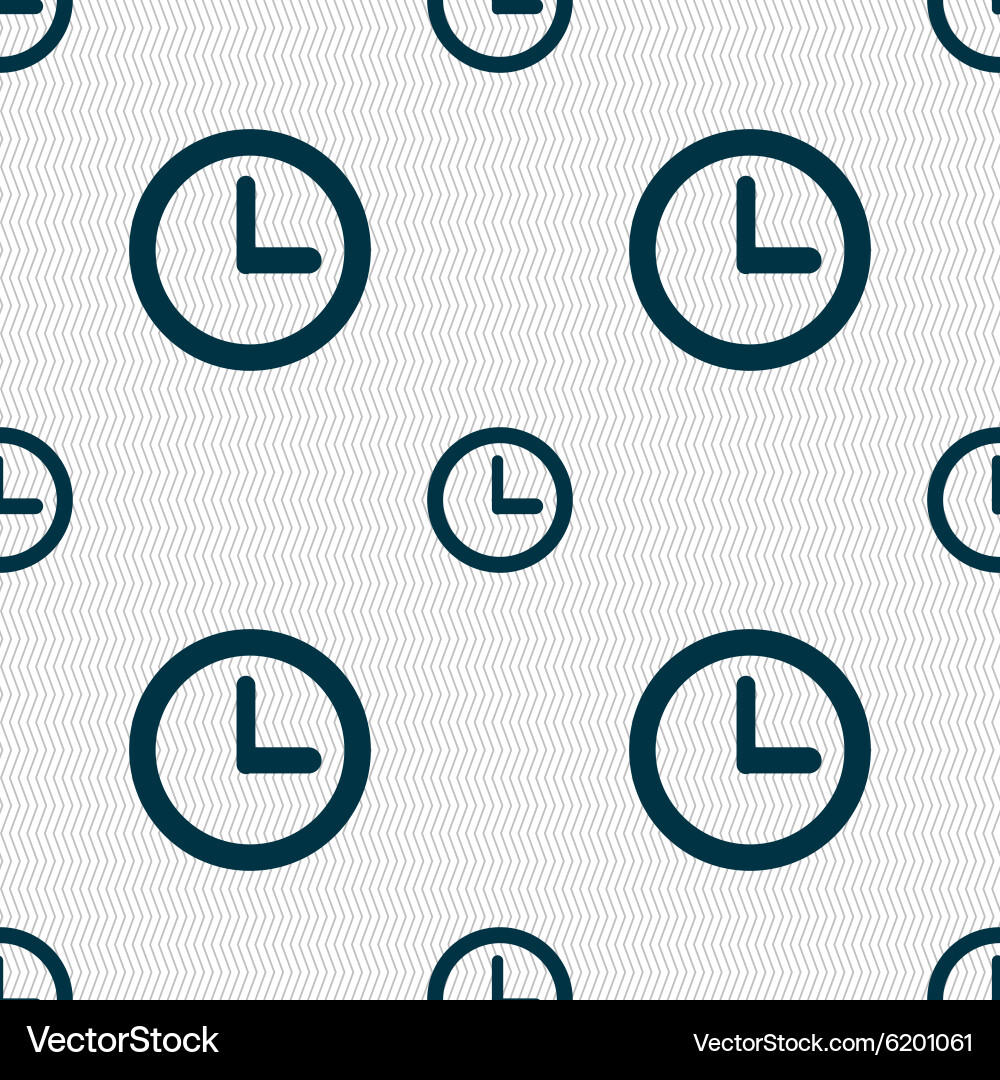 Clock sign icon mechanical symbol seamless vector image