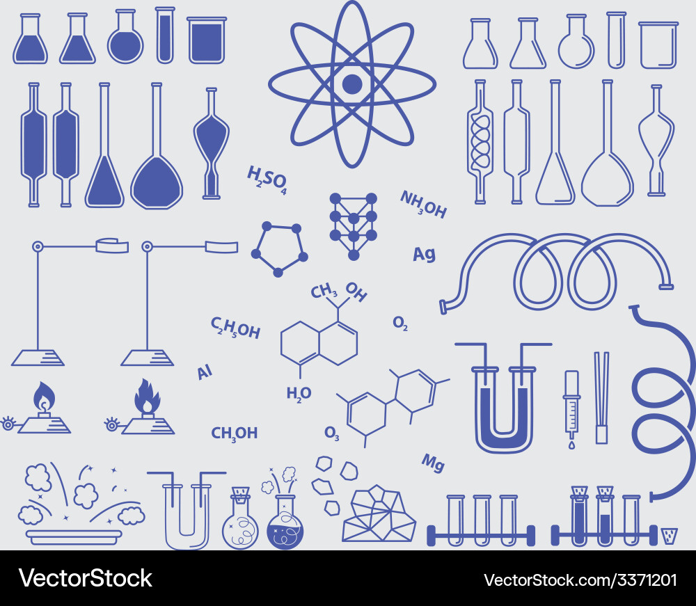 Chemistry subjects vector image