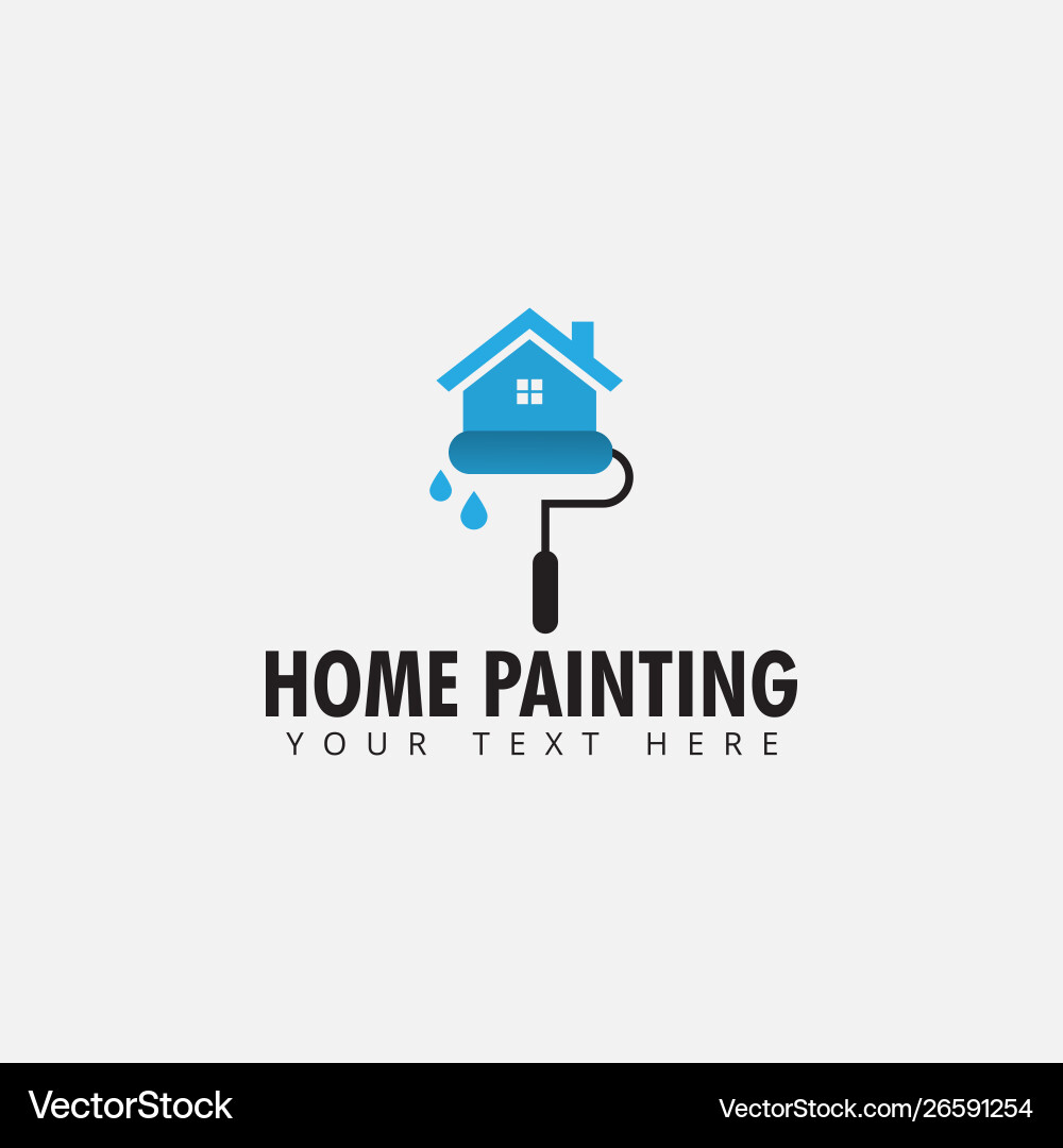 Home painting logo design template isolated vector image