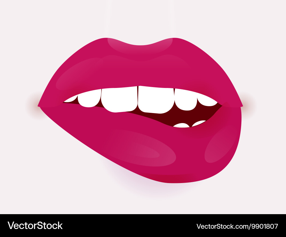 Glamour lip icon vector image