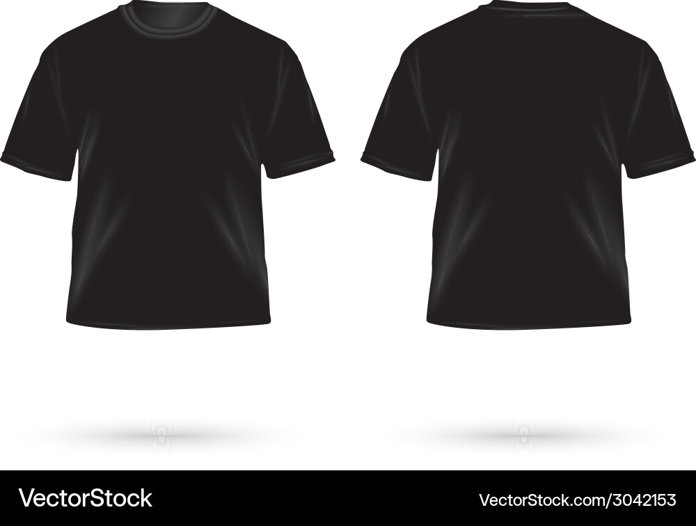 T shirt black vector image