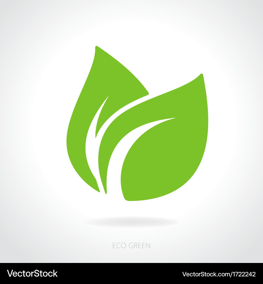 Eco green leaf concept vector image