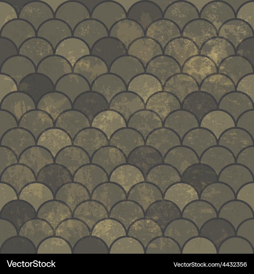 Aged scale seamless pattern vector image