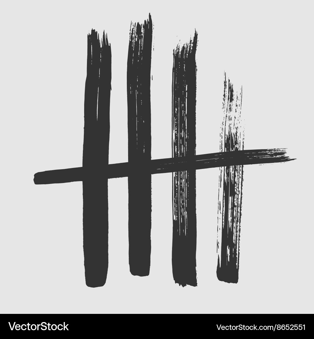 Black abstract hand painted brush strokes vector image