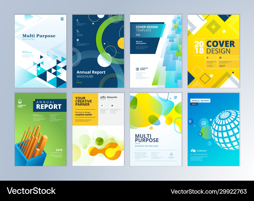 Brochure and annual report templates vector image