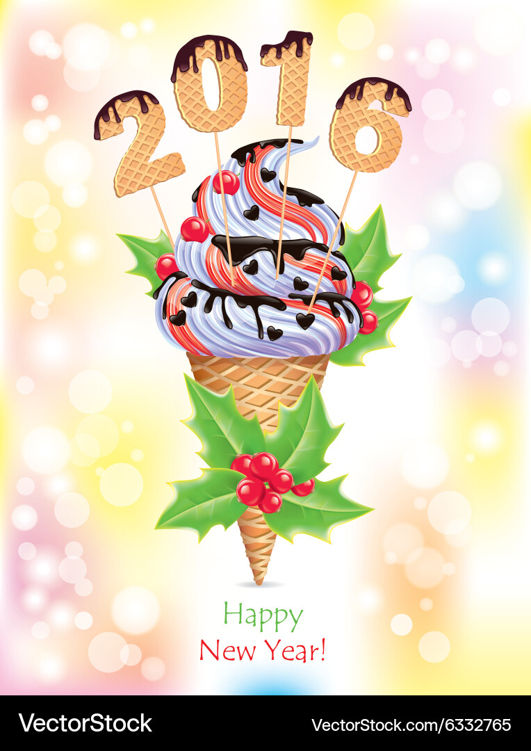 Ice cream 2016 vector image