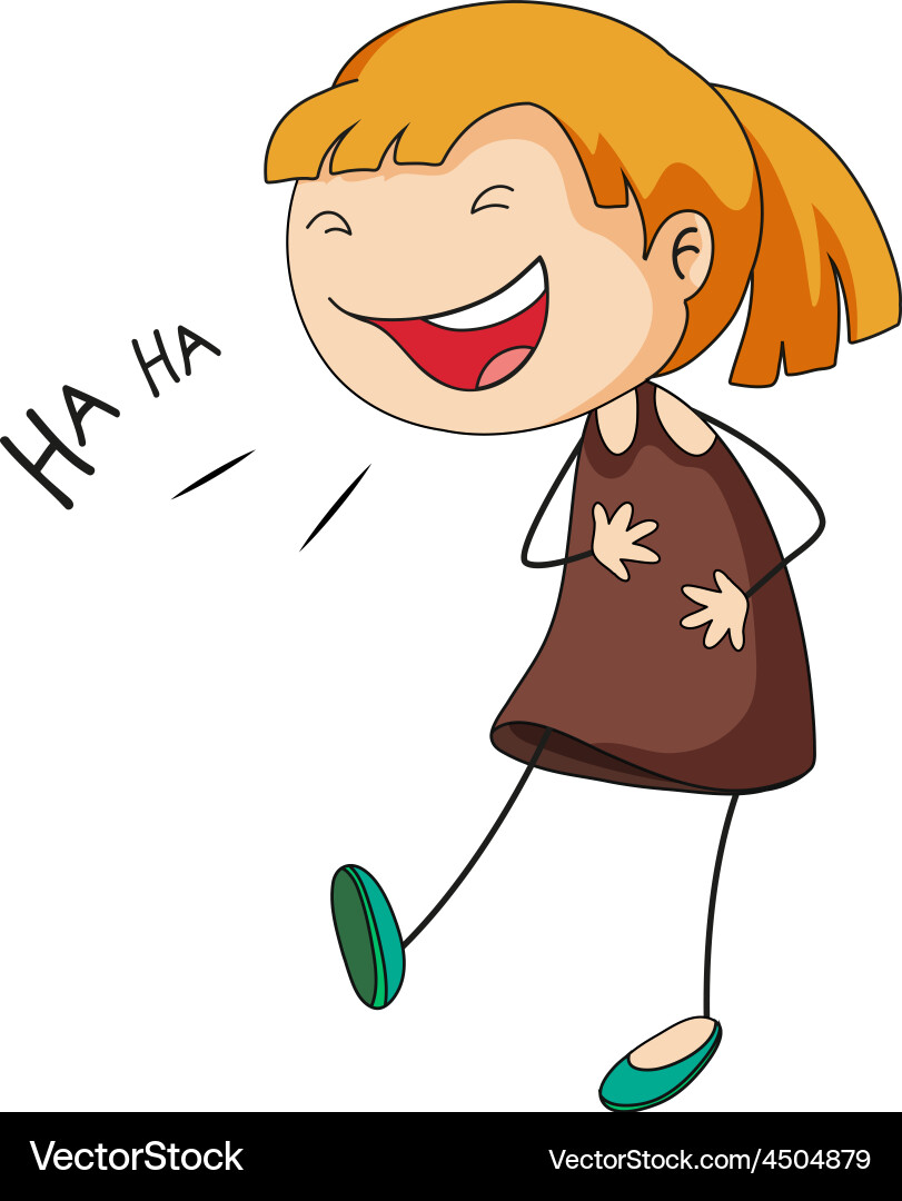 Girl laughing vector image