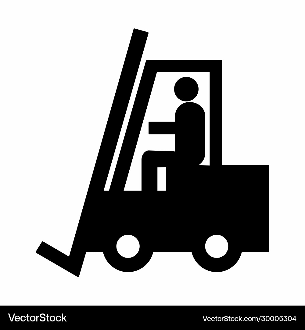 Forklift truck sign vector image