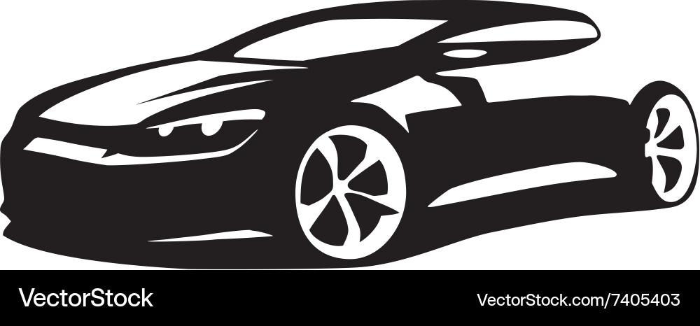 Car silhouette vector image