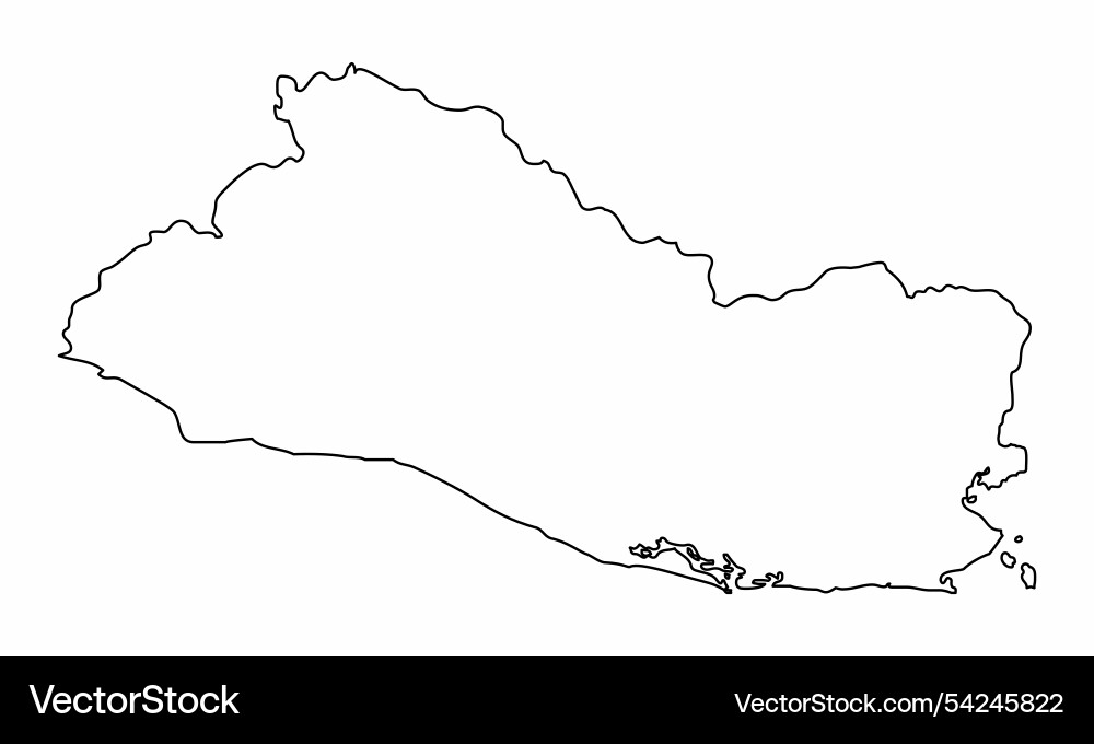 El salvador outline map vector image