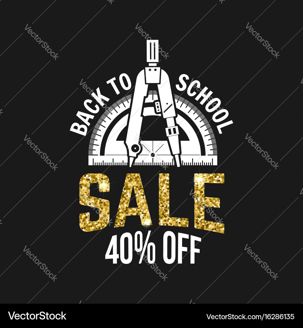 Big back to school sale design vector image