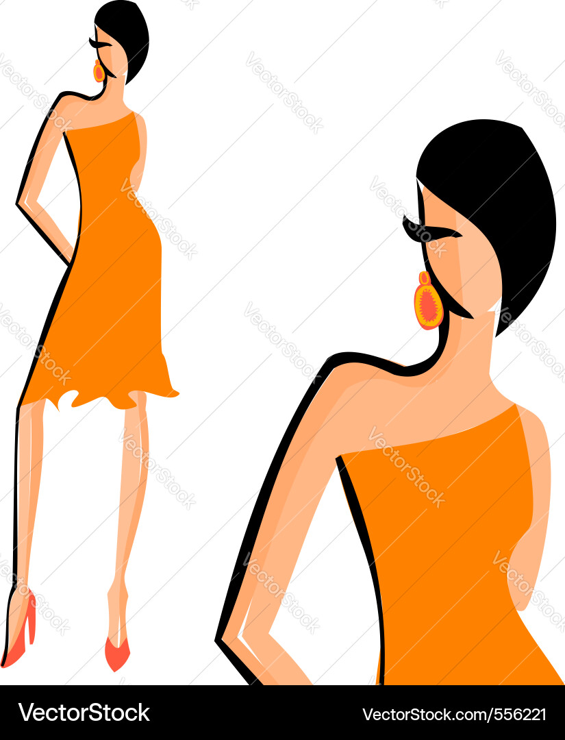 Fashion model vector image