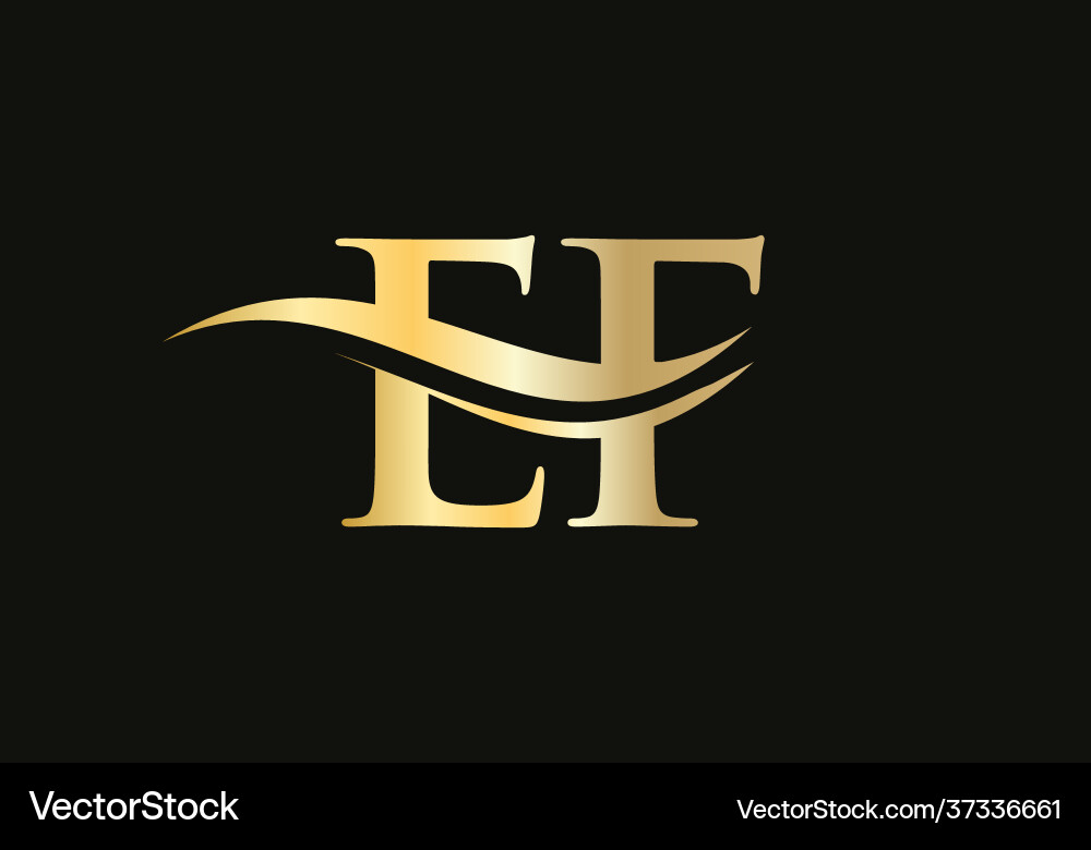 Modern letter ef logo design vector image