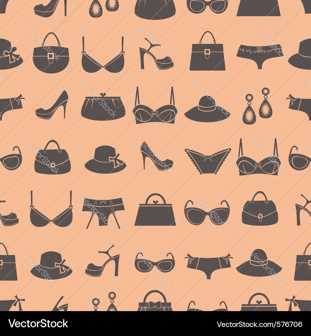 Fashion accessories pattern vector image