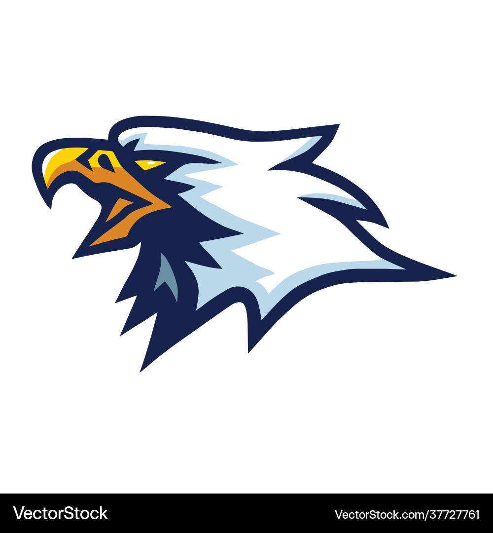 Eagle hawk falcon mascot logo design vector image