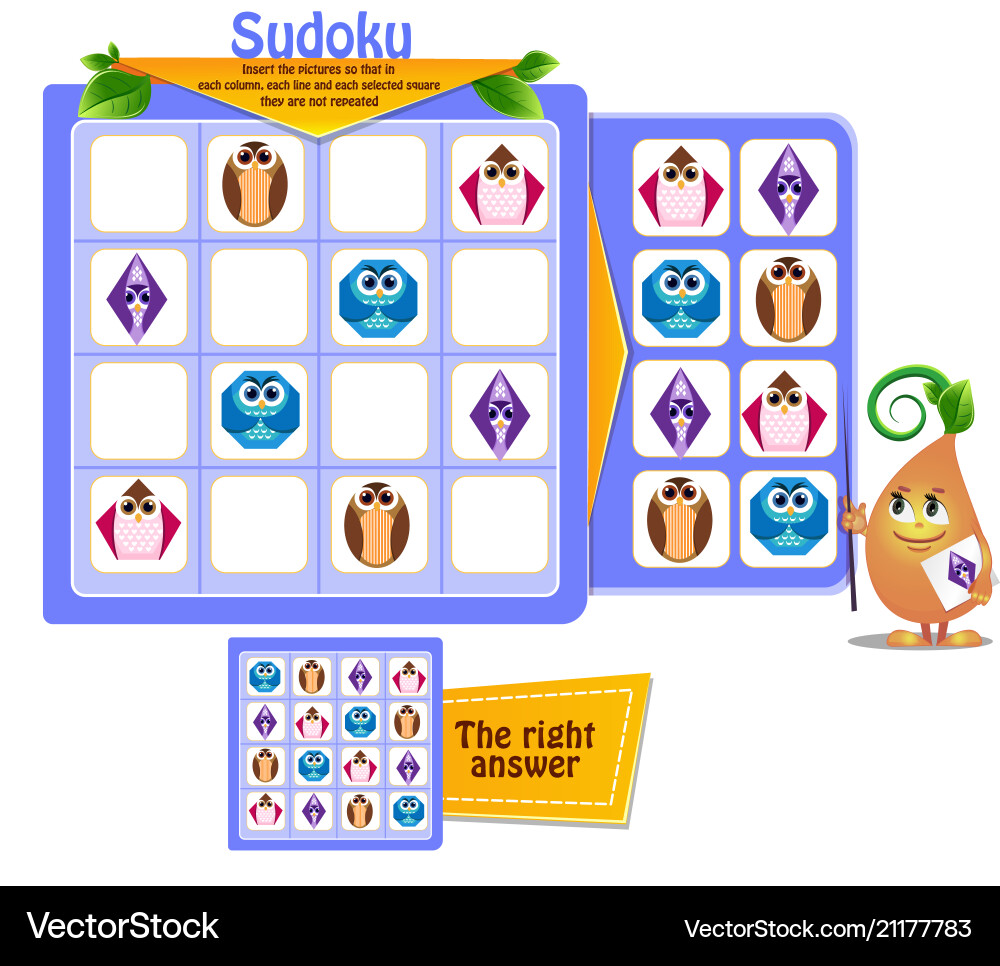 Educational sudoku shape vector image