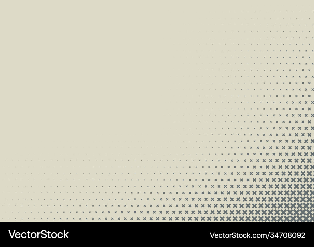 2d geometric two colors cross halftone pattern vector image