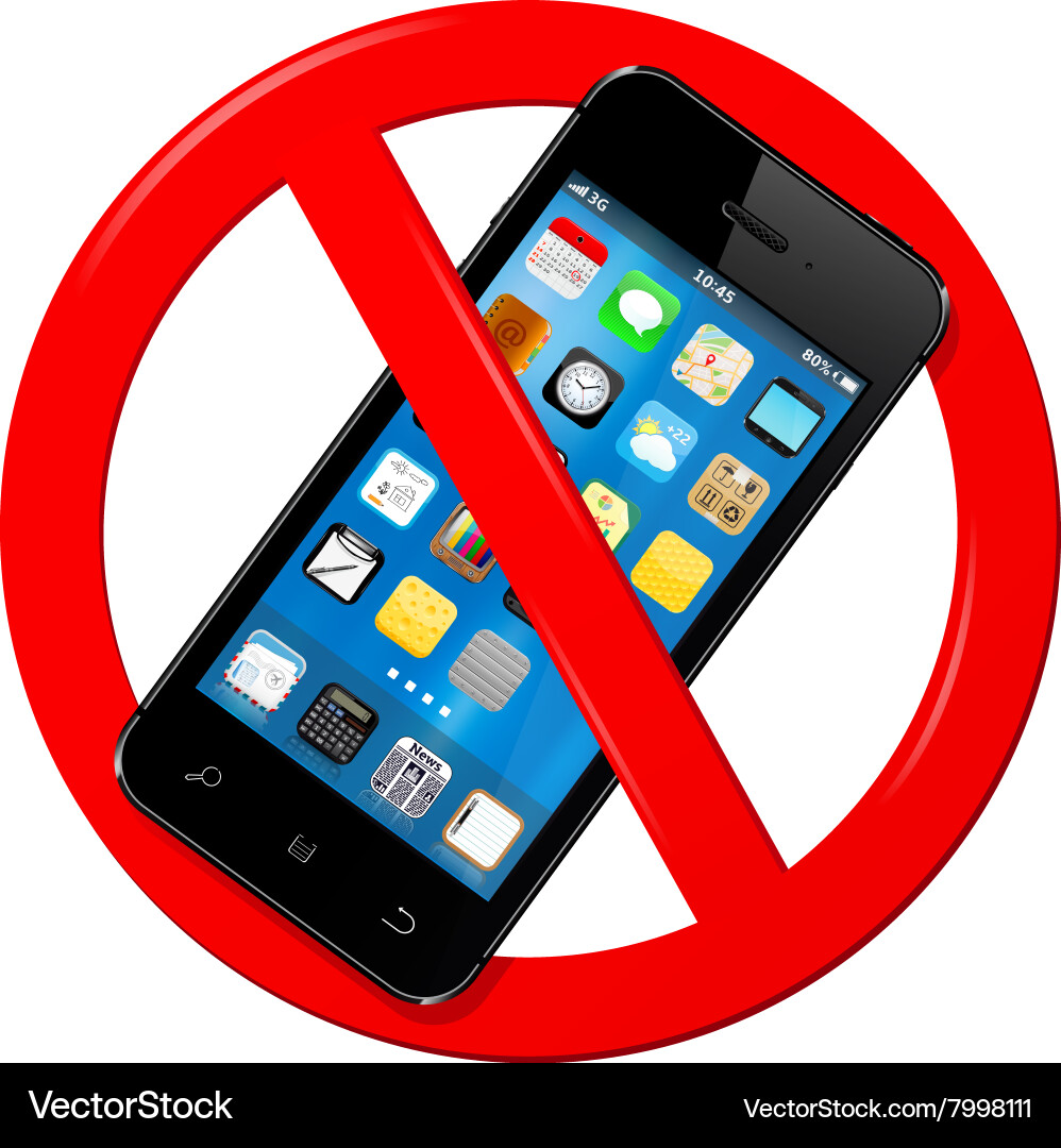 Do not use mobile phone sign vector image