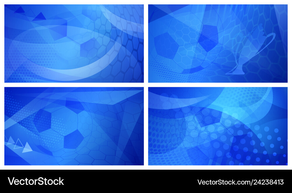 Soccer backgrounds in blue colors vector image