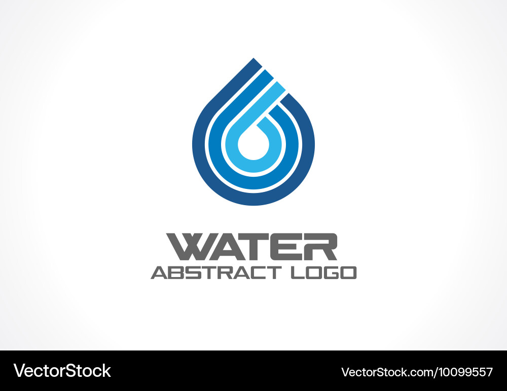 Abstract logo for business company eco ocean vector image