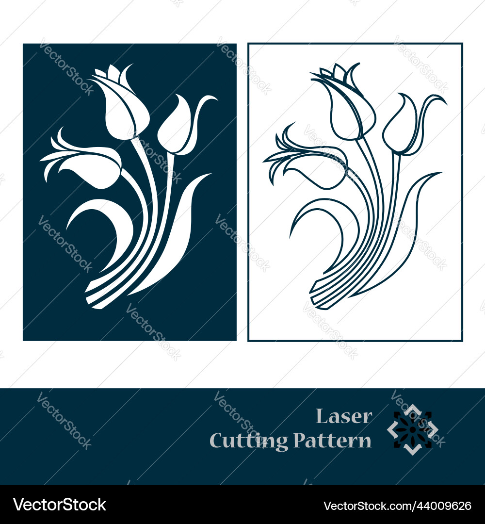 Art deco laser cut pattern decorative panel vector image