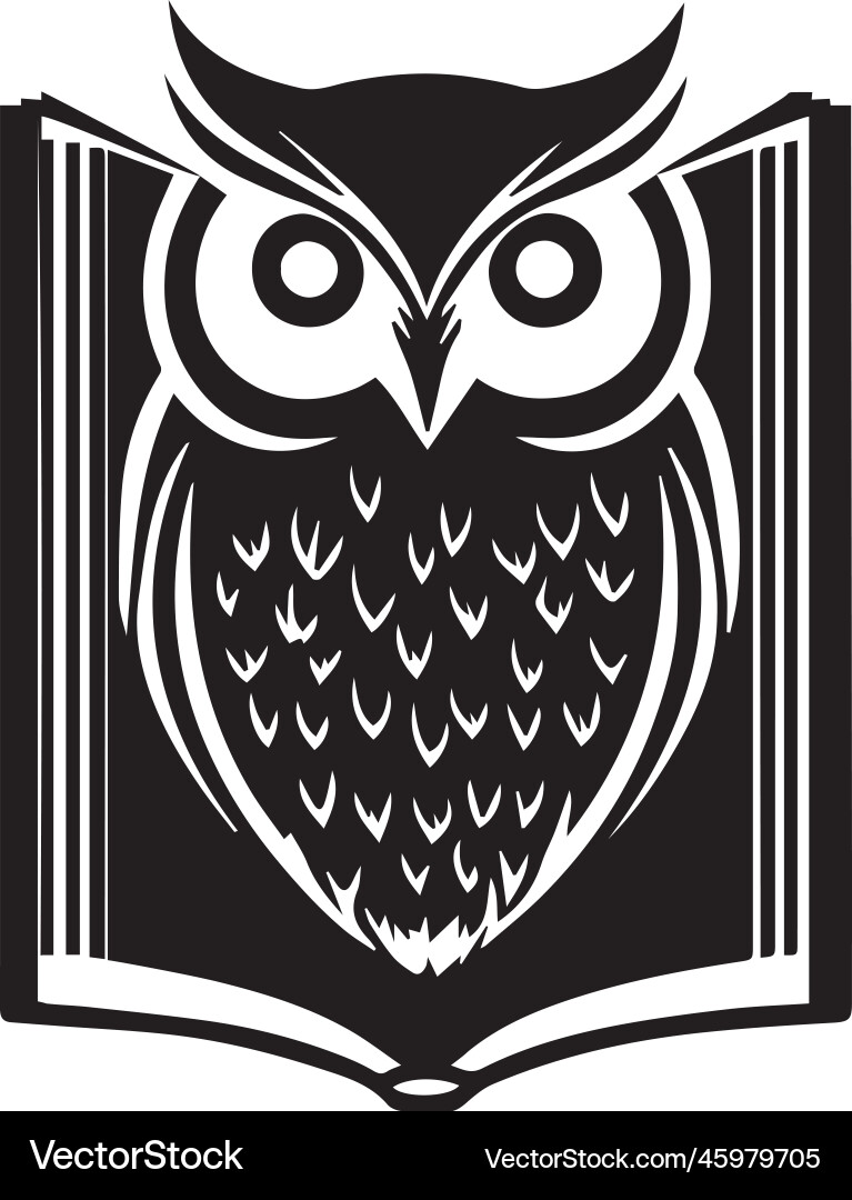 Owl bird simple logo template design smart vector image