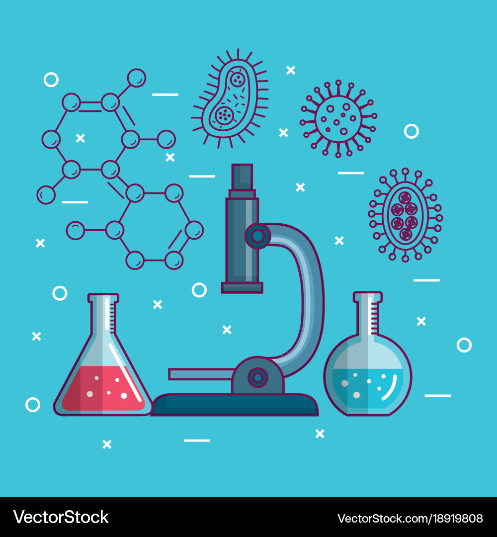 Chemistry science poster icon vector image