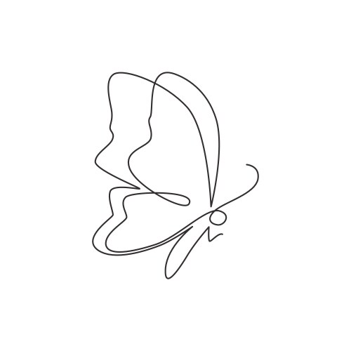 Single continuous line drawing luxury vector image