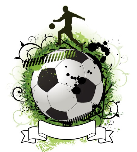 Grunge soccer design vector image