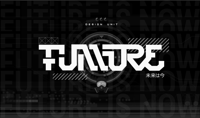 future lettering for t-shirt and apparel design vector image