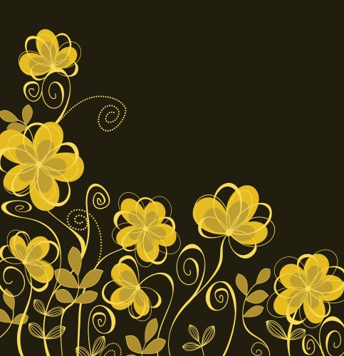 Floral background vector image