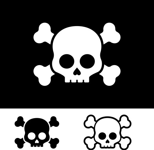 Jolly roger icon vector image