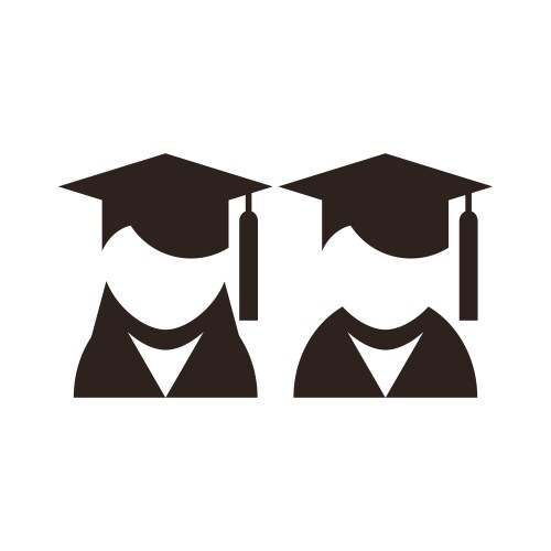 University avatar education icons vector image